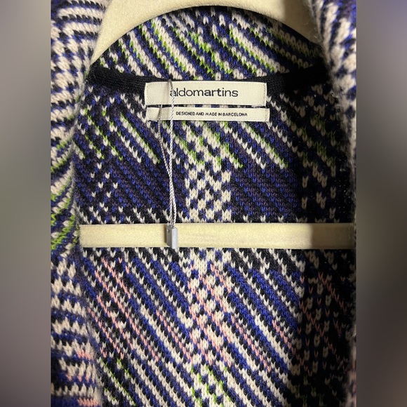 Anthropologie Aldomartins Shanley Plaid Wool Alpaca Colorblock Blanket Coat NWOT - Picture 10 of 13